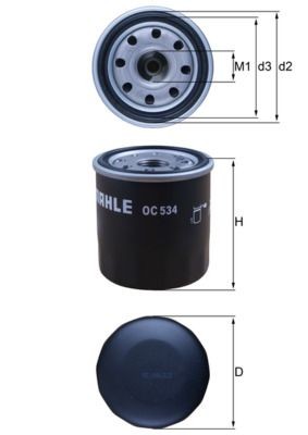 Oil filter mahle - oil,