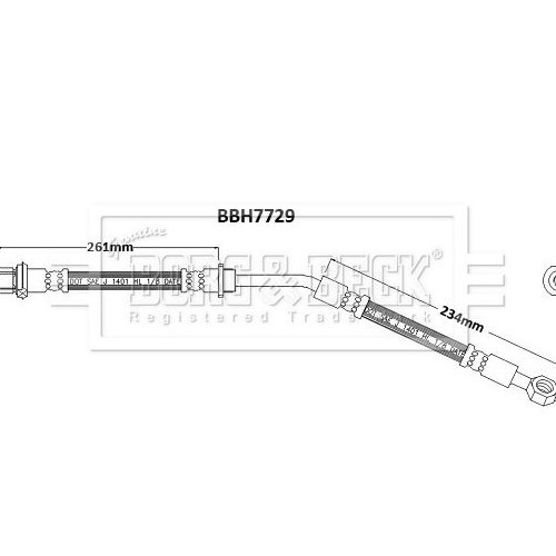 Borg beck brake hose - borg, &