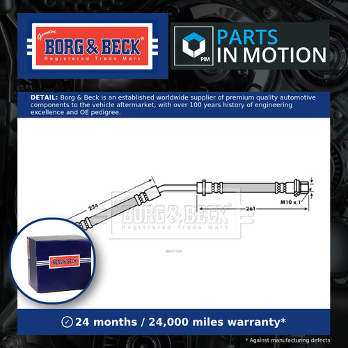 Brake hose fits - brake, yaris