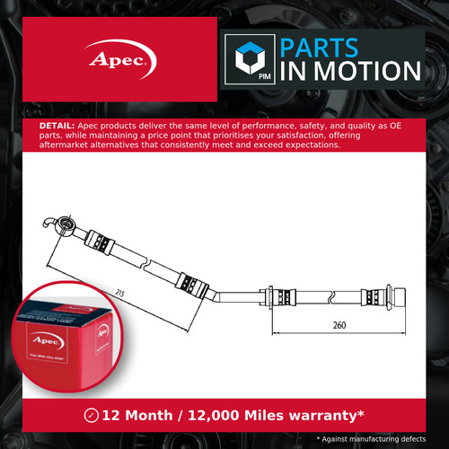 Brake hose fits toyota yaris - brake,